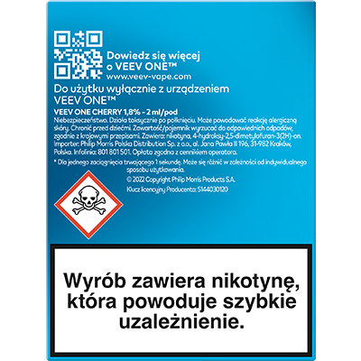 VEEV ONE Cherry ingredients back side 5